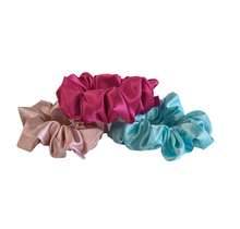 Load image into Gallery viewer, Chit Chat Satin Scrunchies 3 Pack
