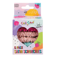 Load image into Gallery viewer, Chit Chat Satin Scrunchies 6 Pack
